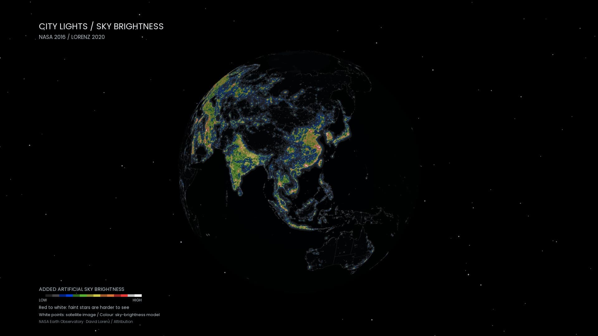 Brighter streets. Fewer visible stars.