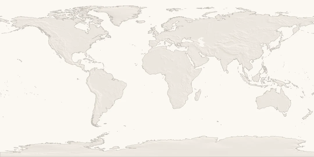 起伏 · 陸のみの昼の地図