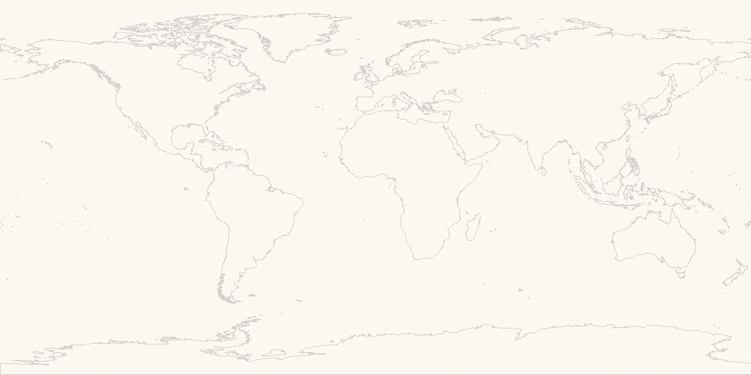 海岸線のみの昼の地図